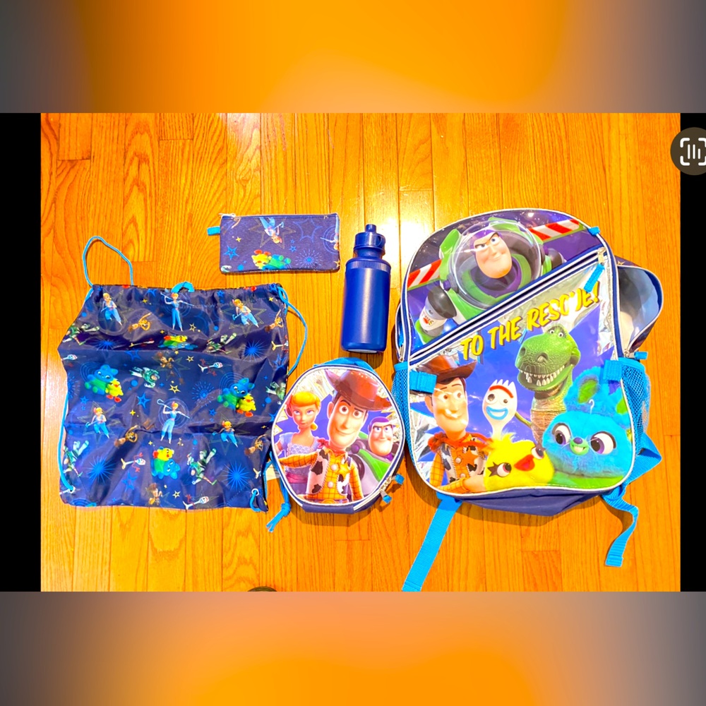 NEW:DISNEY TOY STORY 4 BACKPACK, LUNCH BAG, PENCIL CASEB, DRAWSTRING BAG, BOTTLE